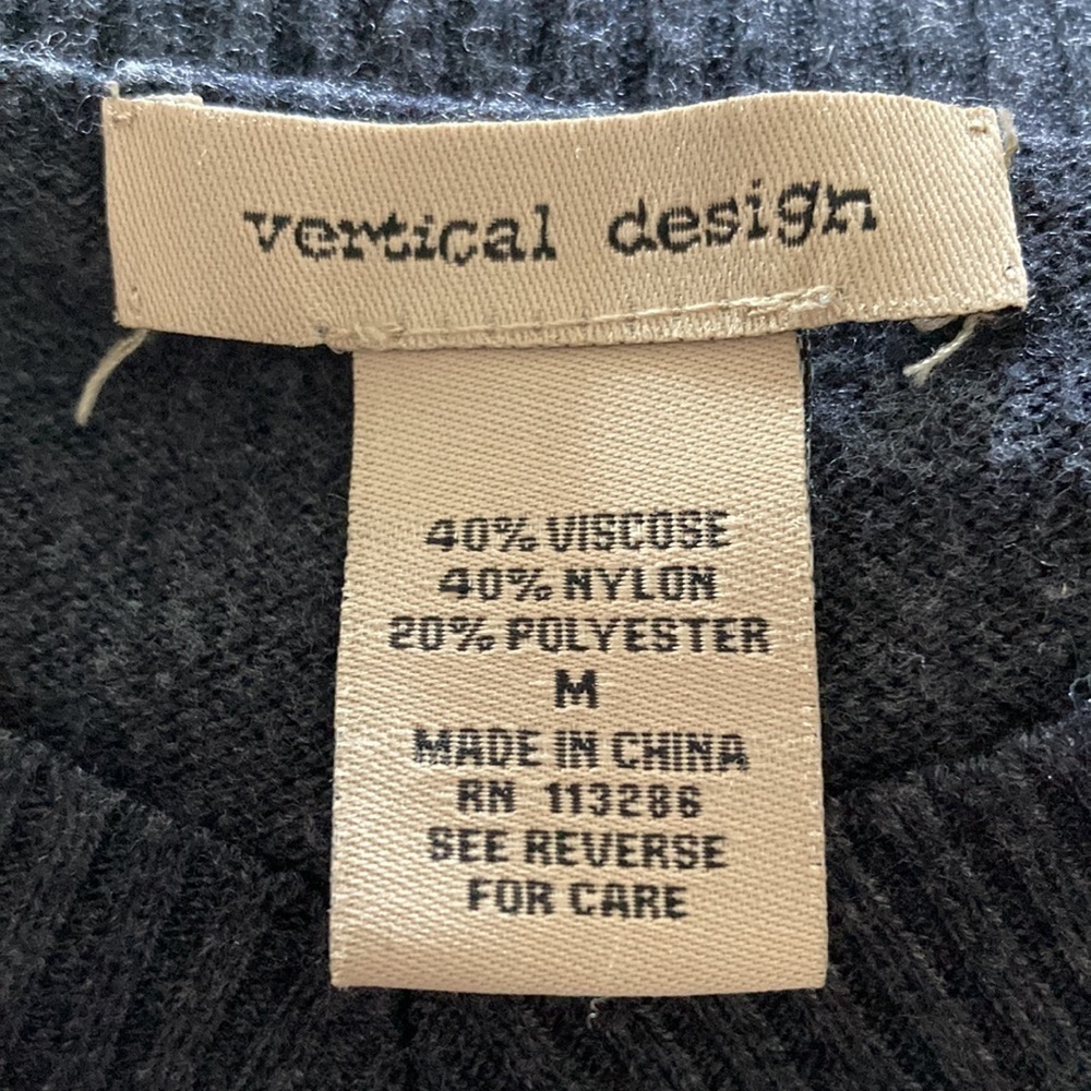 Vertical Design medium sweater gray v-neck - Picture 9 of 11